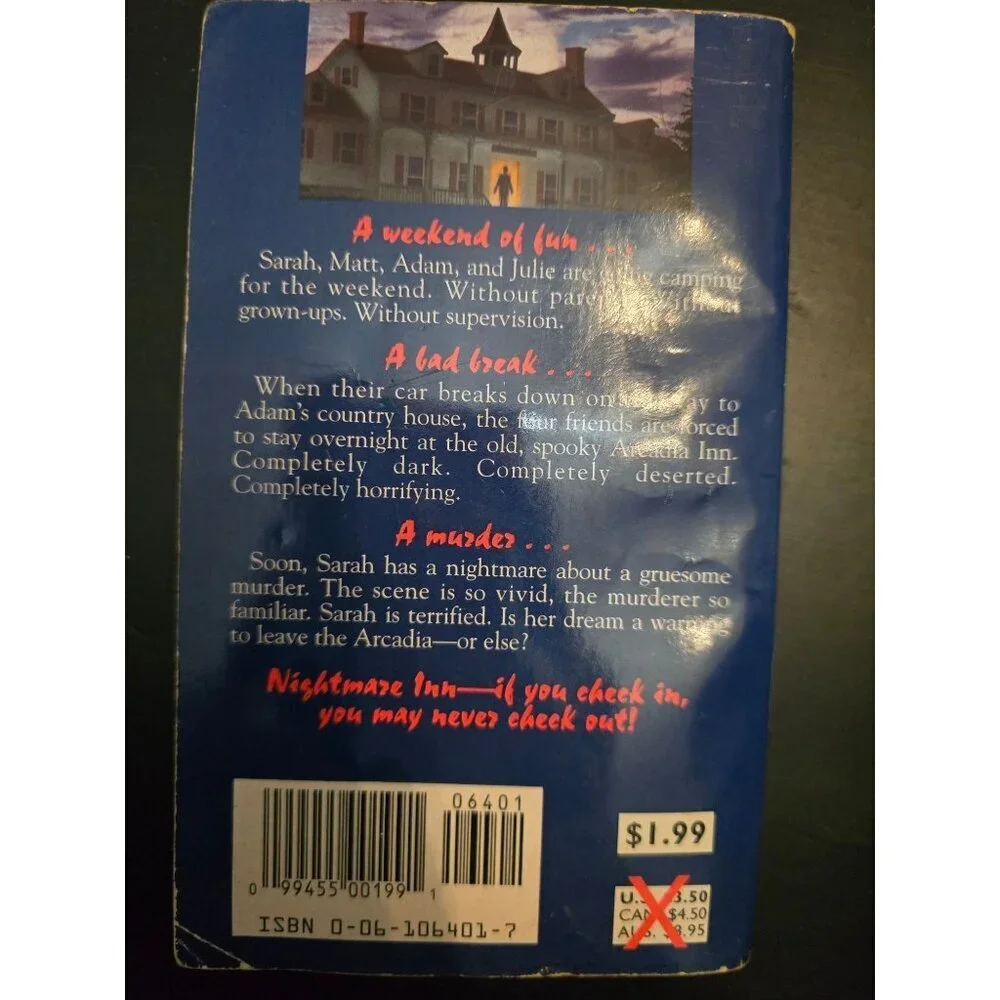 Nightmare Inn by T.S. Rue Vintage Horror Paperback Book